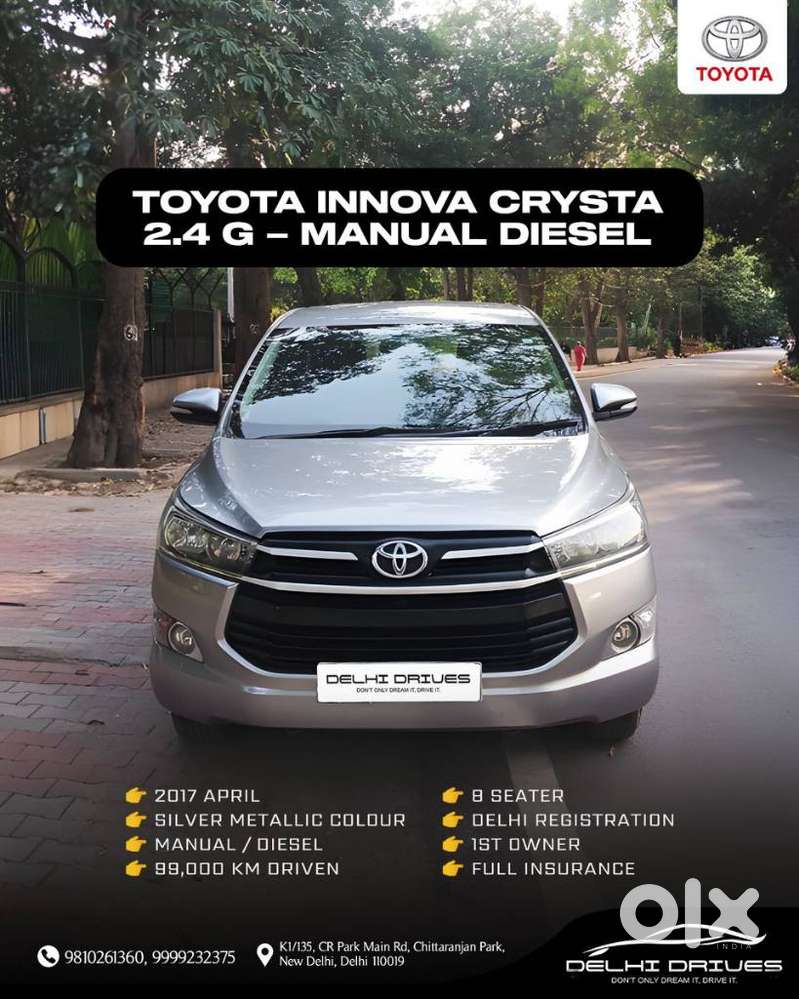 Toyota Innova Crysta 2.4 G Mt, 2017, Diesel