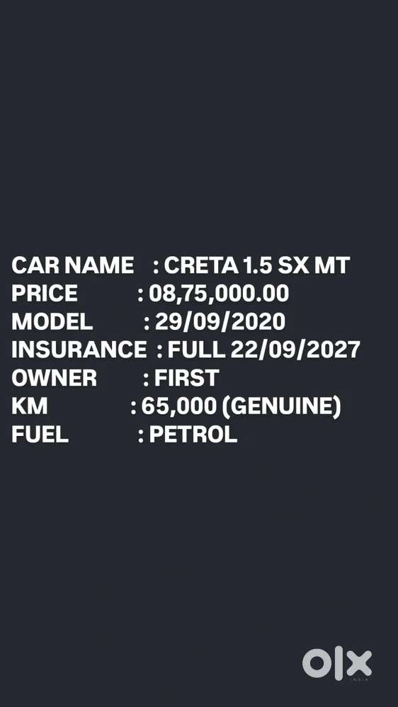 Hyundai Creta 1.5 Sx, 2020, Petrol