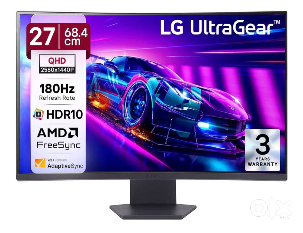 27 inch Curved 2K monitor 180hz with 3yr warranty