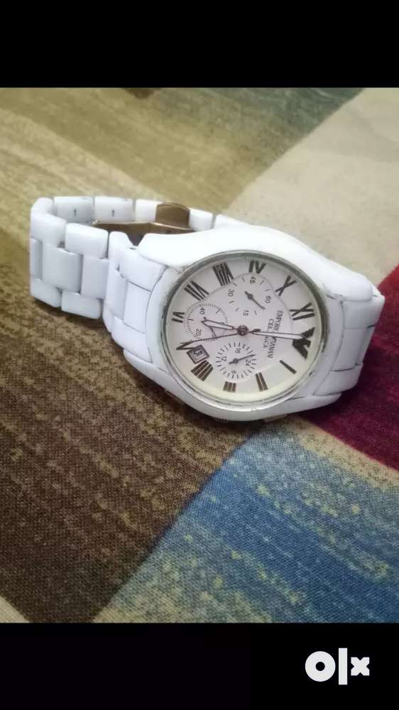 Emporio armani outlet ar1416 white ceramic