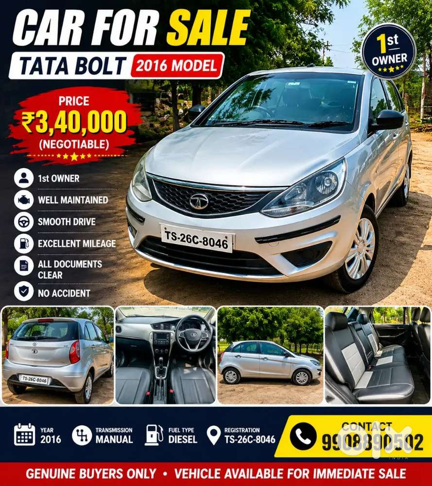Tata Bolt 2016 Diesel Well Maintained