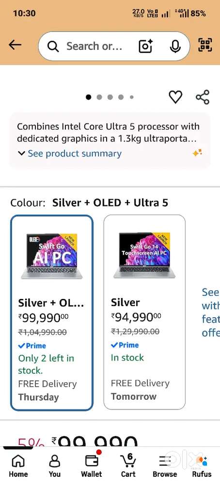 Acer Swift go 14