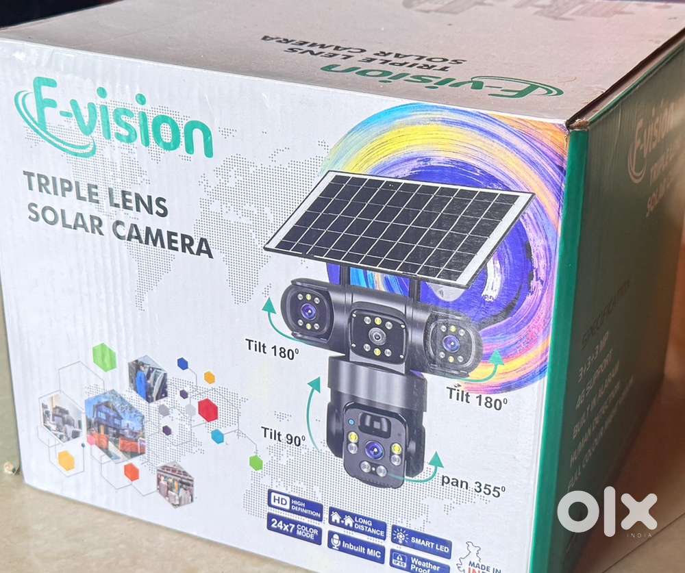 Tripple lanse camera with solar