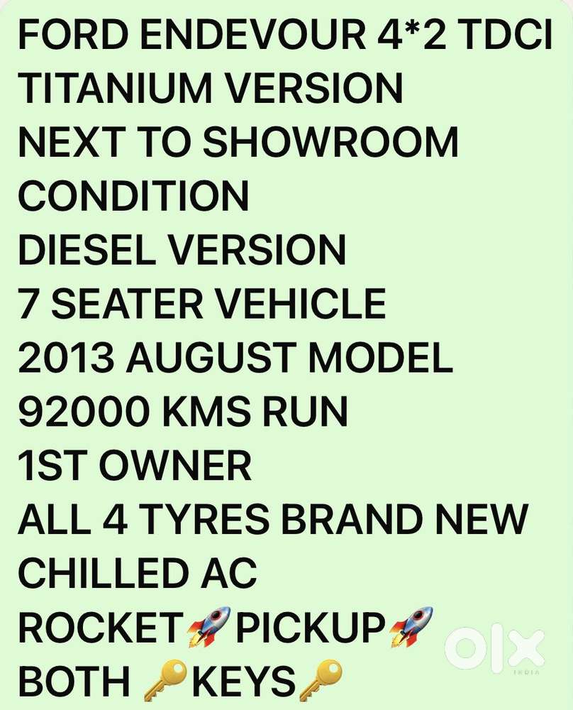 Ford Endeavour 2.2 Titanium 4x2 Mt, 2013, Diesel