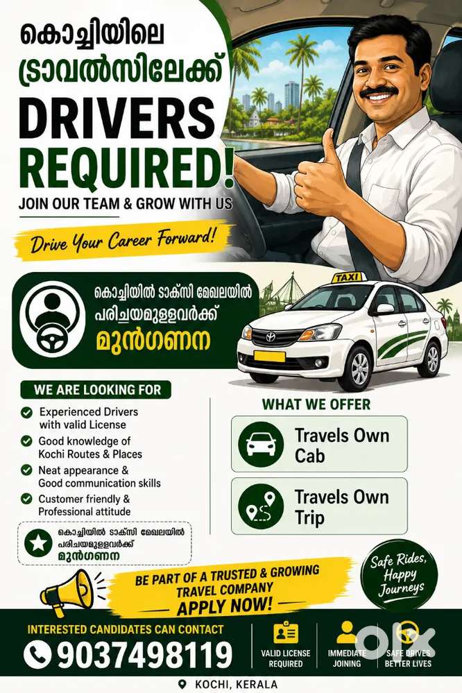 Taxi driver vacancy