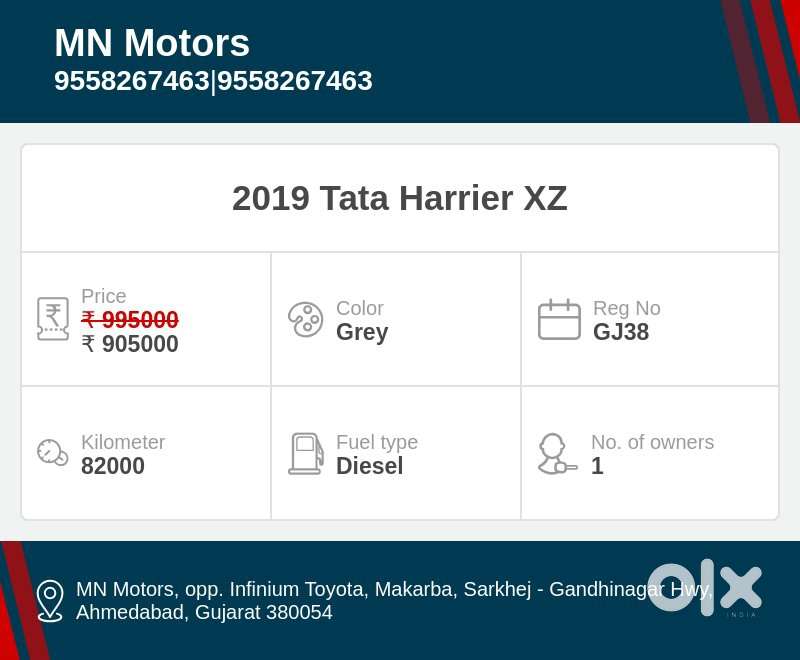 Tata Harrier Xz, 2019, Diesel