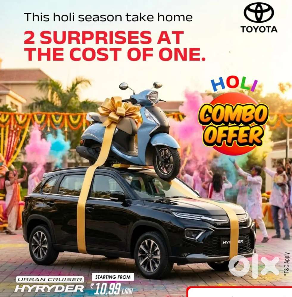 Toyota New Hyryder With Scooty Free In It.