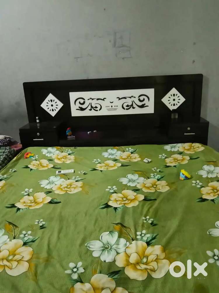 Double bed with box and assembly includes .one month old
