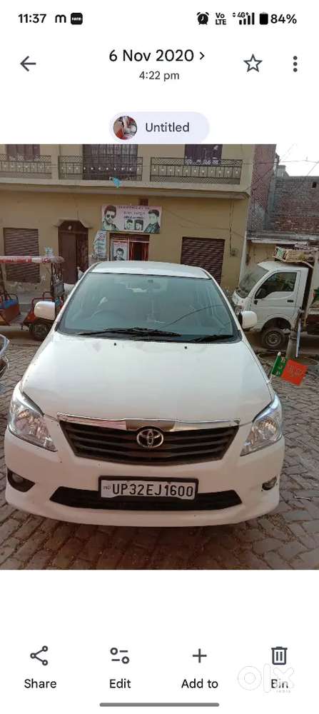 Toyota Innova 2.5 G2 2012 Diesel Manual