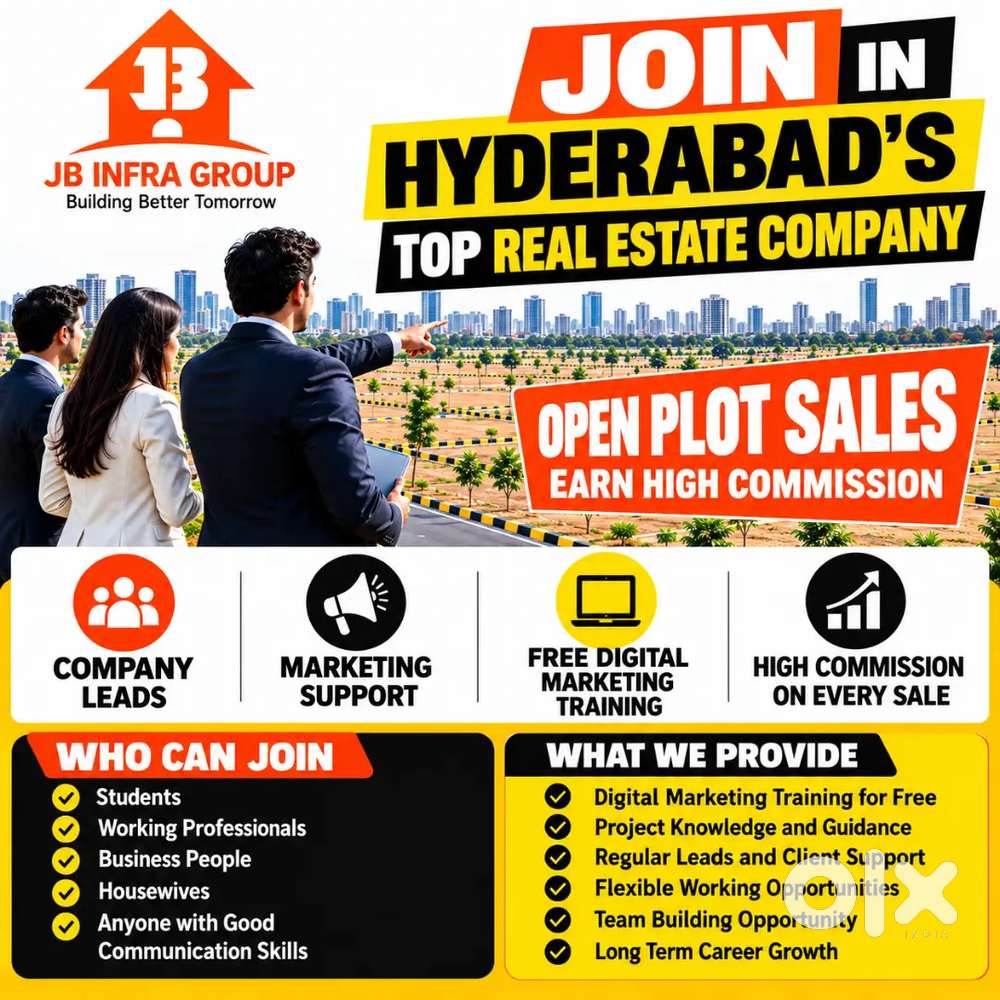 JB INFRA GROUP తో కలిసి Open Plots Sales మరియు Marketing చేయండి.