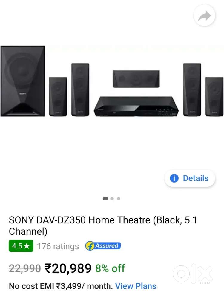 Channel Sony Home Theatre Dav Dz350 Bluetooth Speaker Dvd Wireless
