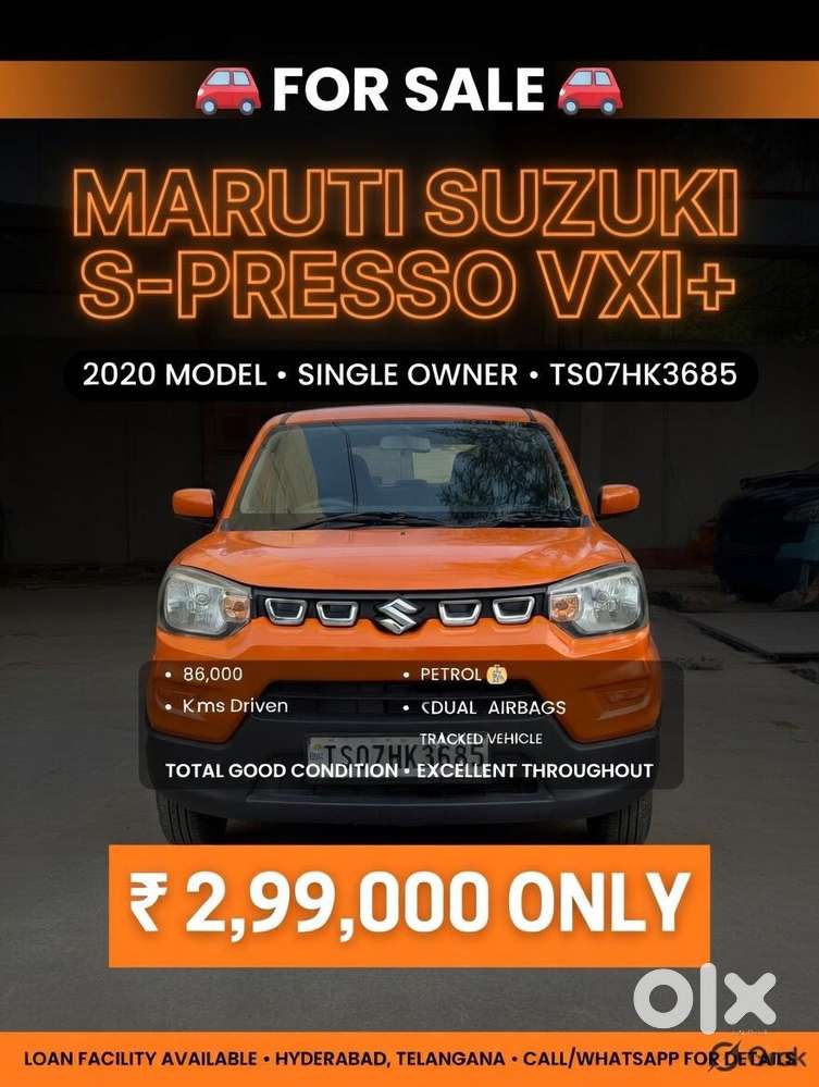 Maruti Suzuki S-presso Vxi Plus, 2020, Petrol