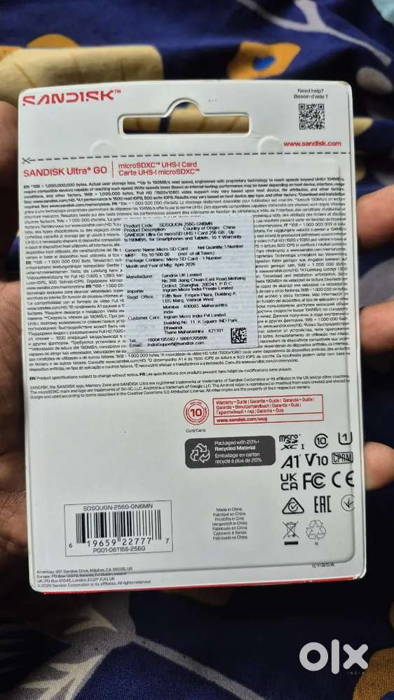 256 GB Sandisk Ultra Go SD card