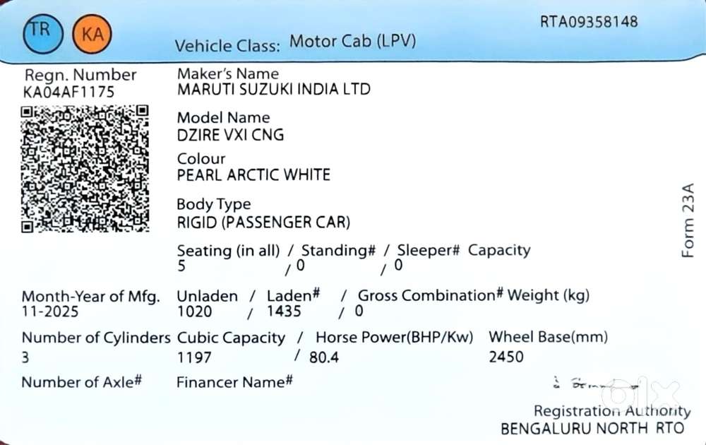 Maruti Suzuki Swift Dzire Vxi Optional, 2025, Cng & Hybrids