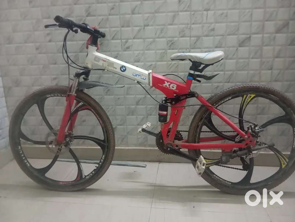 Wheel Bmw Folding Mountain Bike Foldable Bicycle Bmw Cycle Red