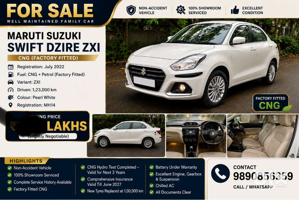 2022 Maruti Dzire Cng