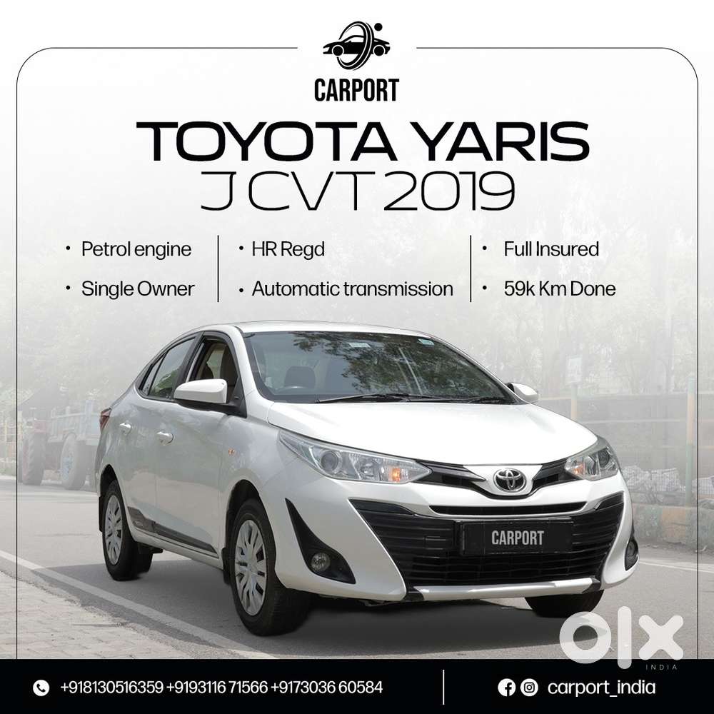 Toyota Yaris J Cvt, 2019, Petrol