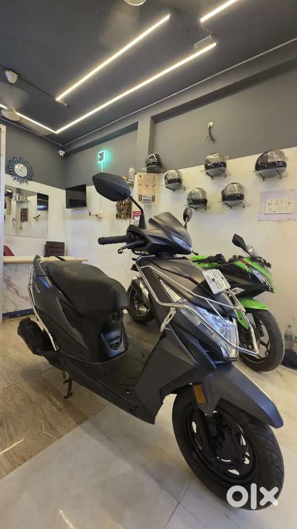 Honda Dio Dlx, 2023 model, Grey colour, digital meter