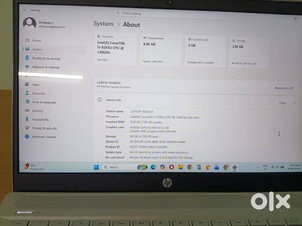 hp pavillion 1000 tx for sale