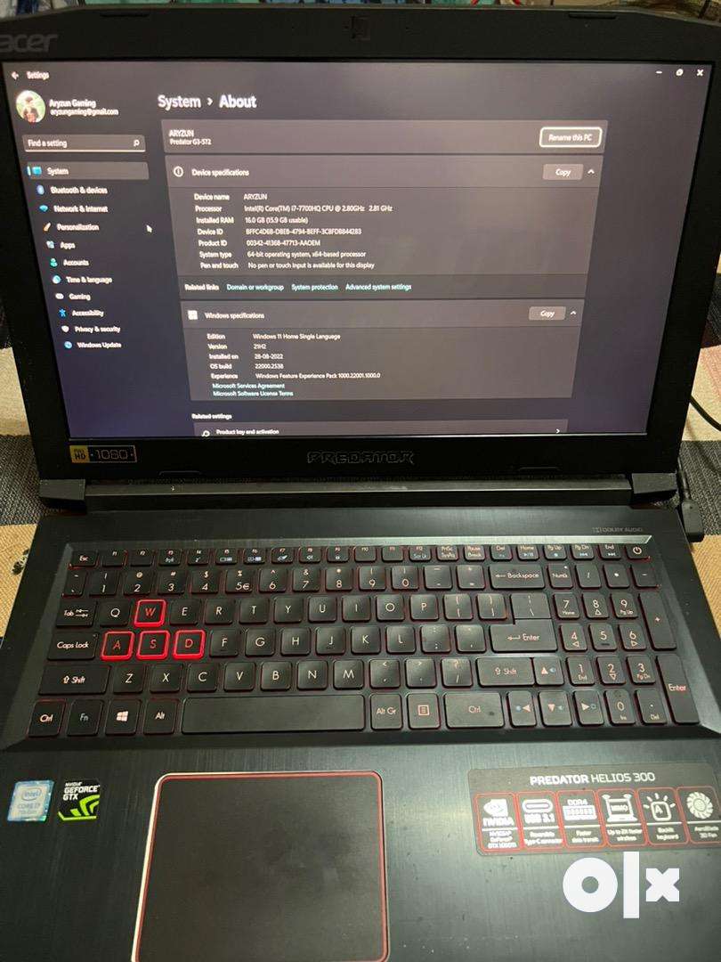 Acer Gaming Laptop Predator Helios 300 g3-572 Laptop i7 - 7gen ...