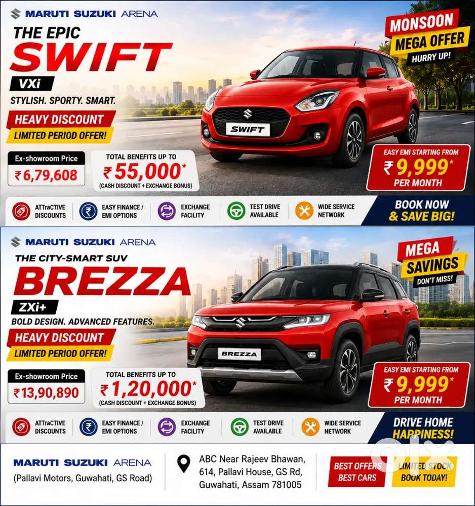 New Maruti Suzuki Cars  Special Offers  Easy Emi  Exchange