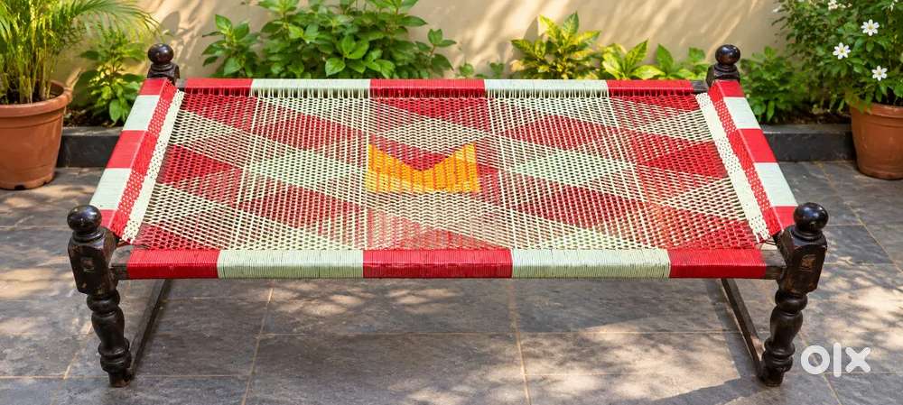 நாட்டுக் கட்டில் / Wooden Charpai / Rope Cot - Royapuram