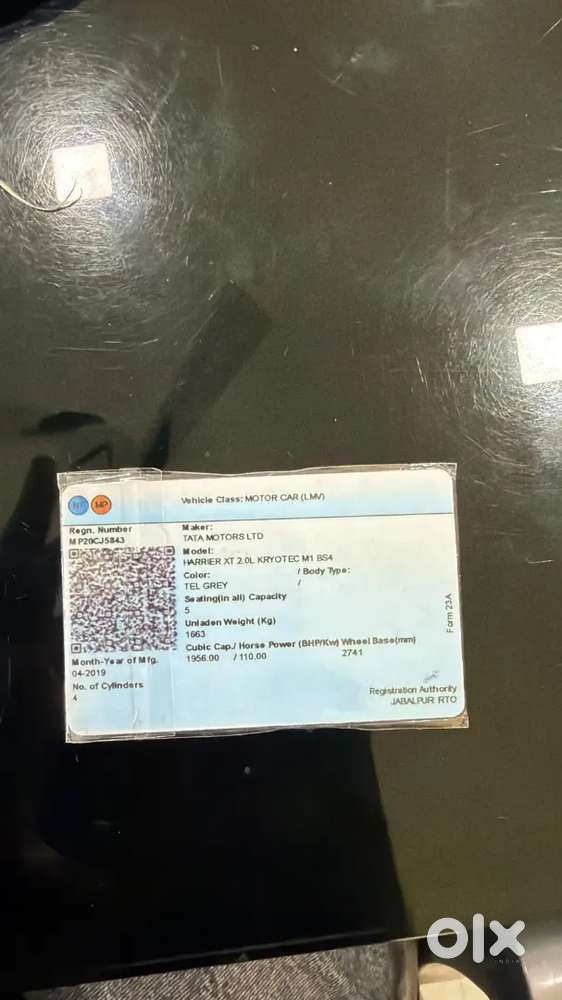 Tata Harrier 2.0 Kryotec Xt 2019