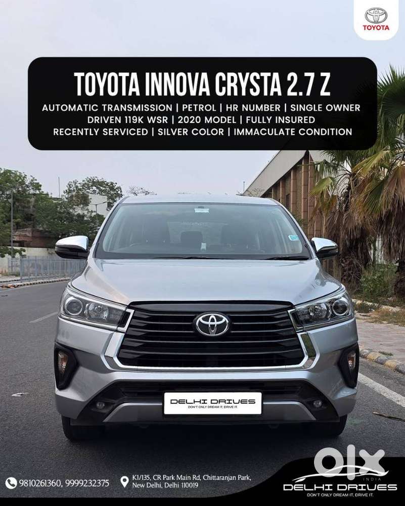 Toyota Innova Crysta 2.7 Zx At, 2020, Petrol