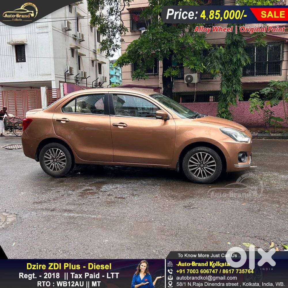 Maruti Suzuki Dzire Zdi Plus, 2018, Diesel