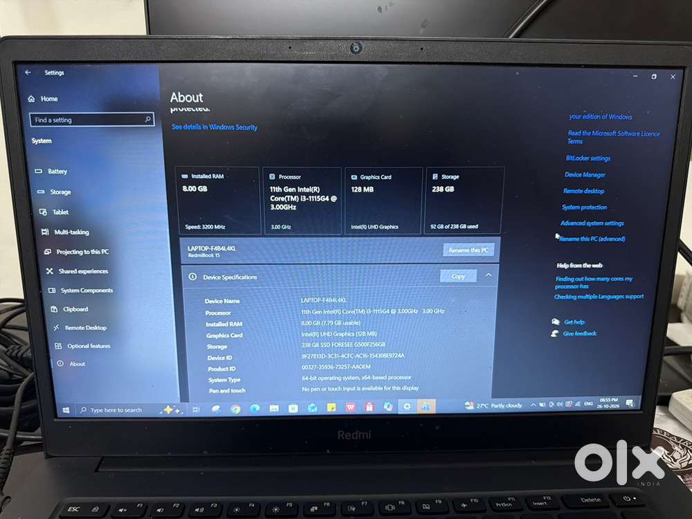 Redmibook 15 e-Learning Edition (11th Gen i3 /8GB RAM /256GB SSD) mint