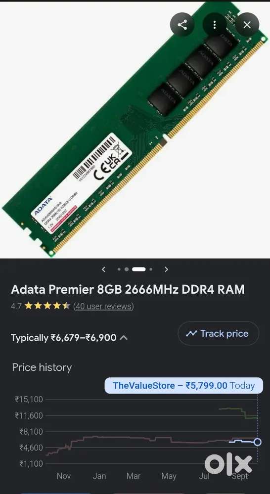 Model: ADATA Premier (AD4U266638G19-B) 

​Type: DDR4 Desktop RAM (U-DI