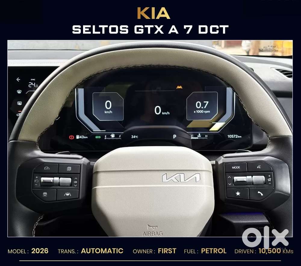 Kia Seltos Gtx Plus 1.5 Turbo Petrol Dct, 2026, Petrol