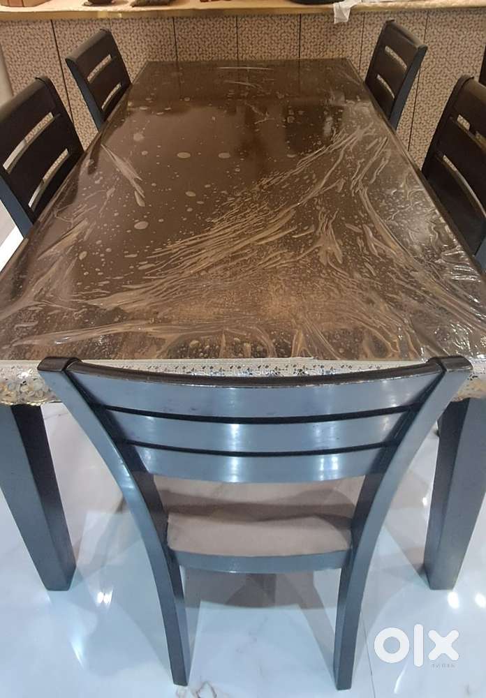 6 seater solid wood dining table for sale