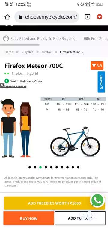 Firefox Meteor 700C is a Hybrid Bicycle Frame size 19.5 use 5