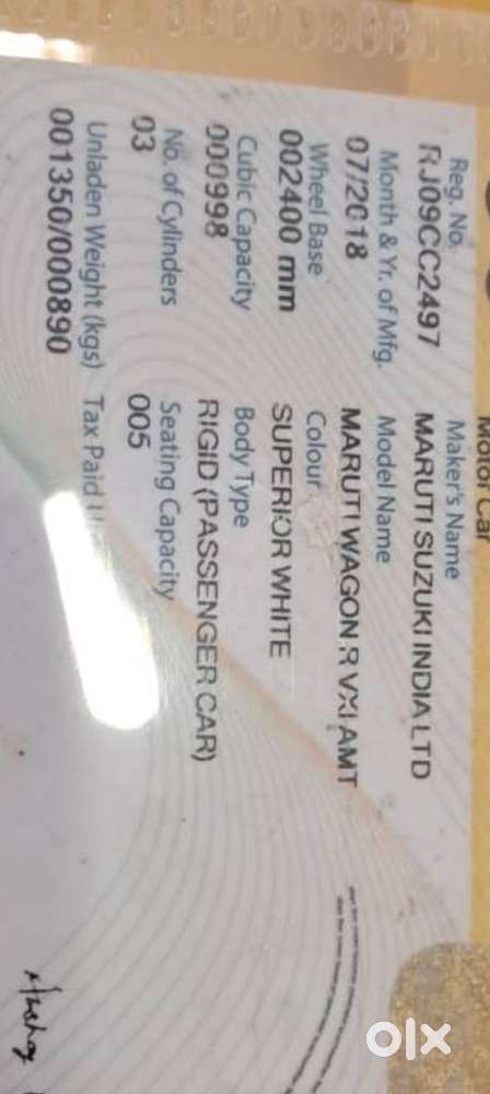 Maruti Suzuki Wagon R Amt Vxi, 2018, Petrol