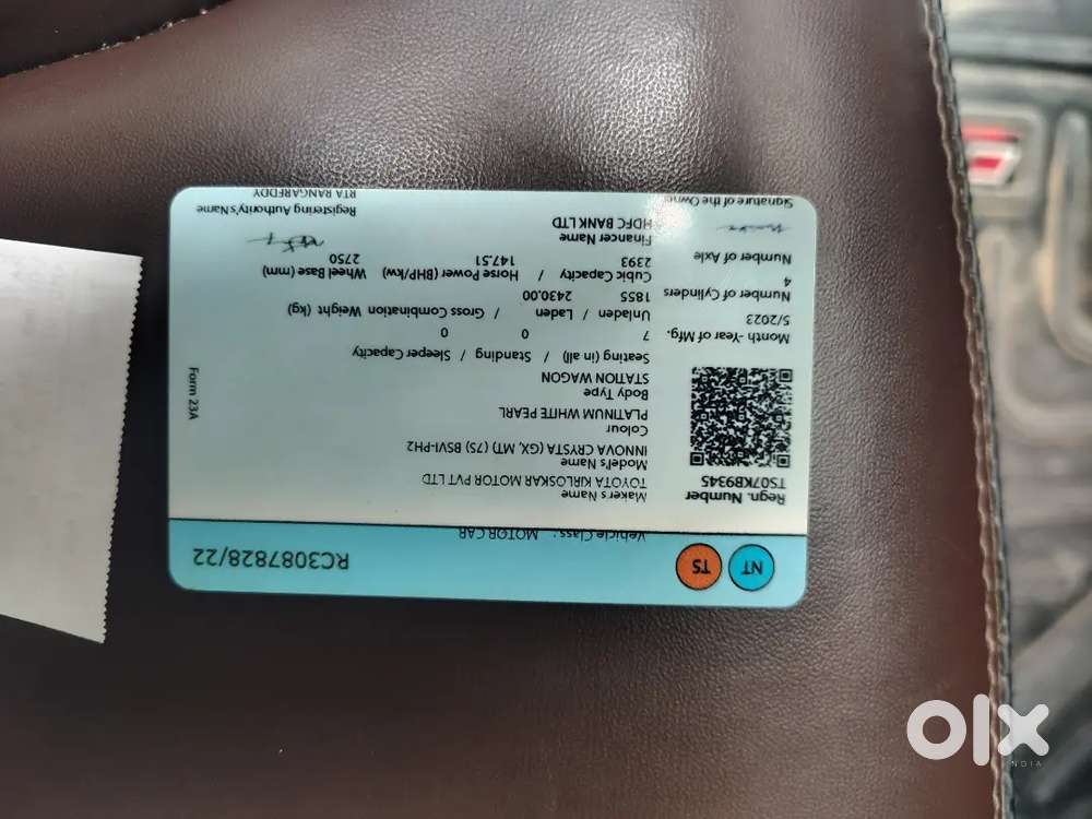 Toyota Innova Crysta 2023 Manual