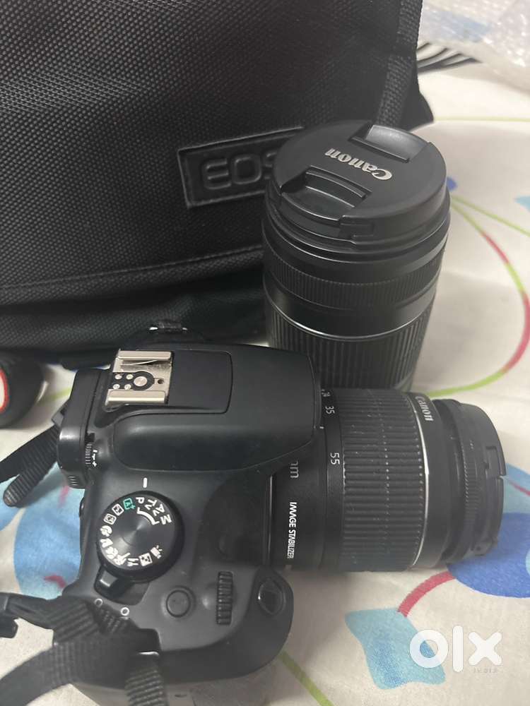 Canon 1300D with 2 lens and bag and stand