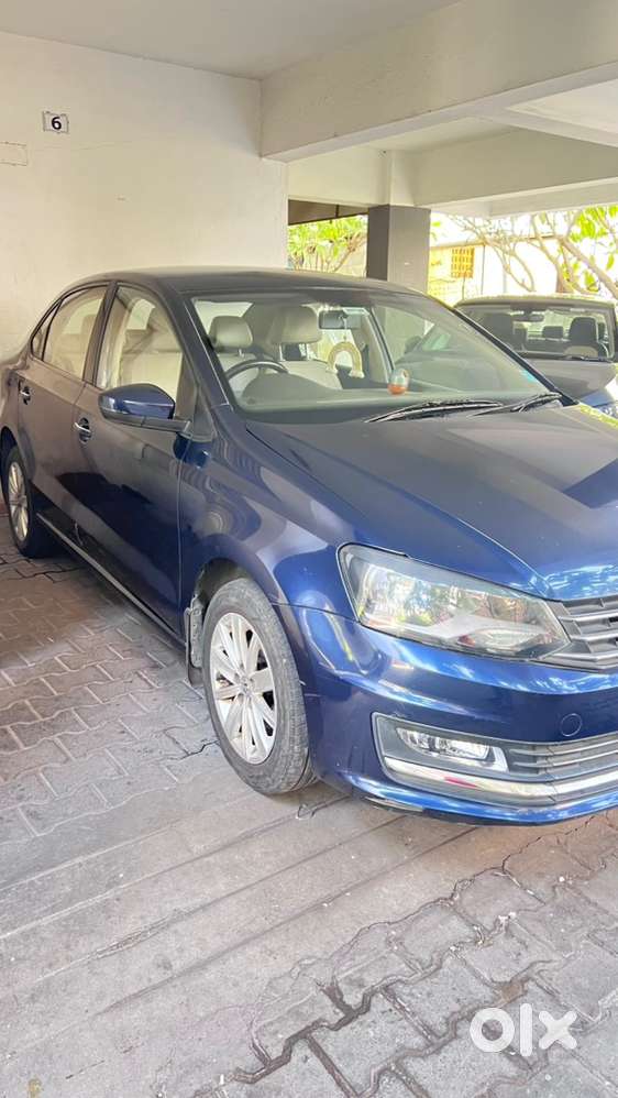 Volkswagen Vento Petrol 2015 Blue Colour Full Option Automatic Car