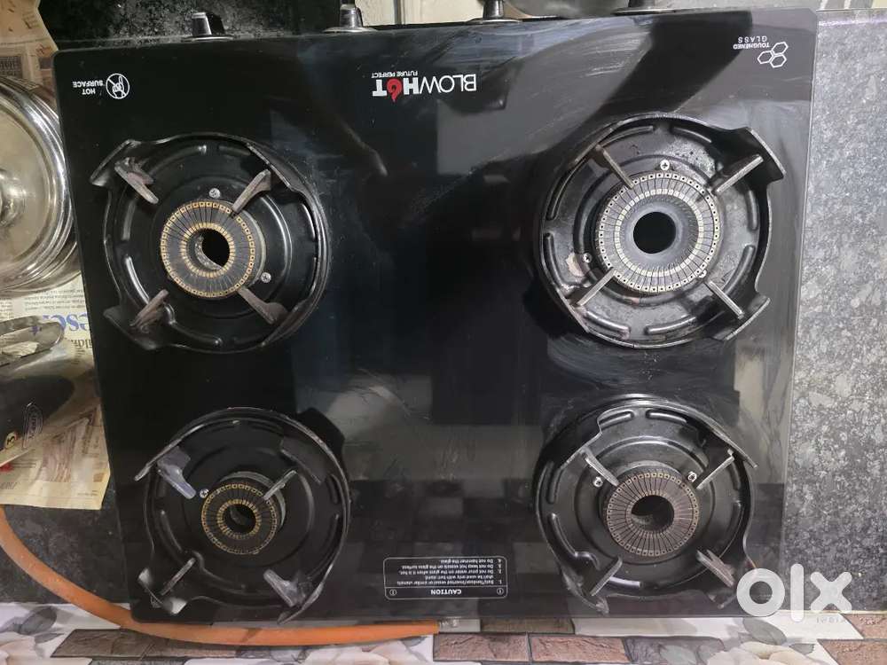 BlowHot 4 Burner Brass Gas Stove  under Warranty for next 5 years