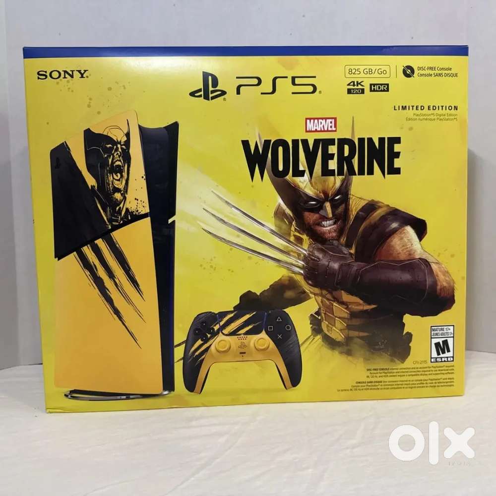 Sony PS5 Marvel Wolverine Limited Edition Console and Controller 825GB
