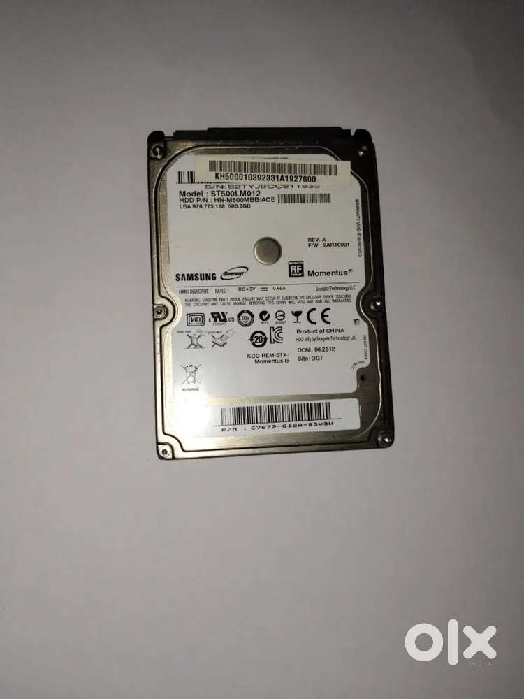 Samsung / Seagate 500GB 2.5 SATA Laptop Hard Disk (ST500LM012)