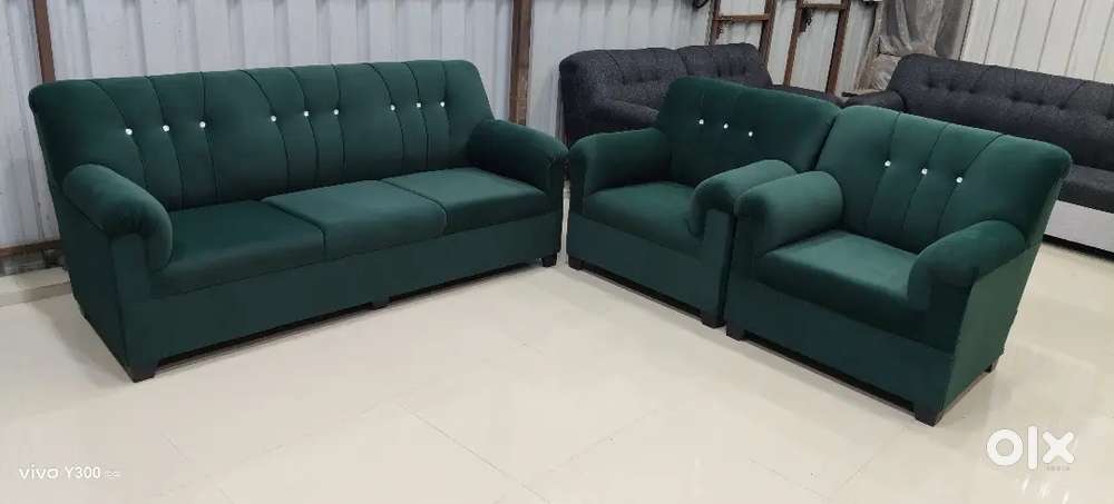 Velvet fabric Good looking sofa set factory price