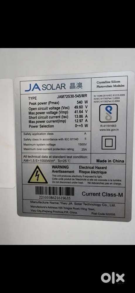 JA SOLAR PANEL - TVs, Video - Audio in Vijayapura Amani, Gundlupet
