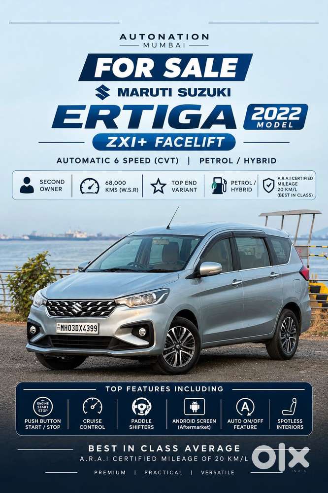 Maruti Suzuki Ertiga Zxi Plus At Shvs, 2022, Petrol