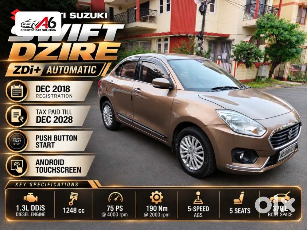 Maruti Suzuki Dzire Zdi Plus Amt, 2018, Diesel