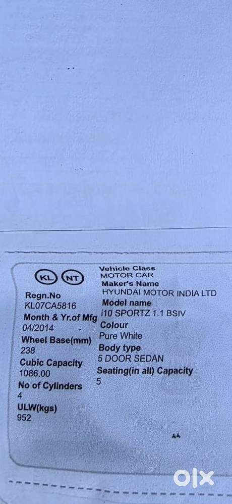 Hyundai I10 1.2 Kappa Sportz, 2014, Petrol