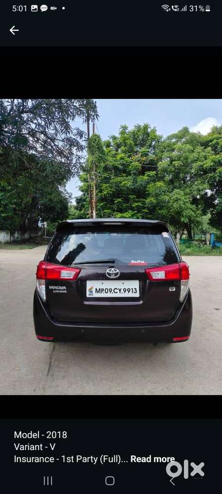 Toyota Innova Crysta 2.4 V, 2018, Diesel