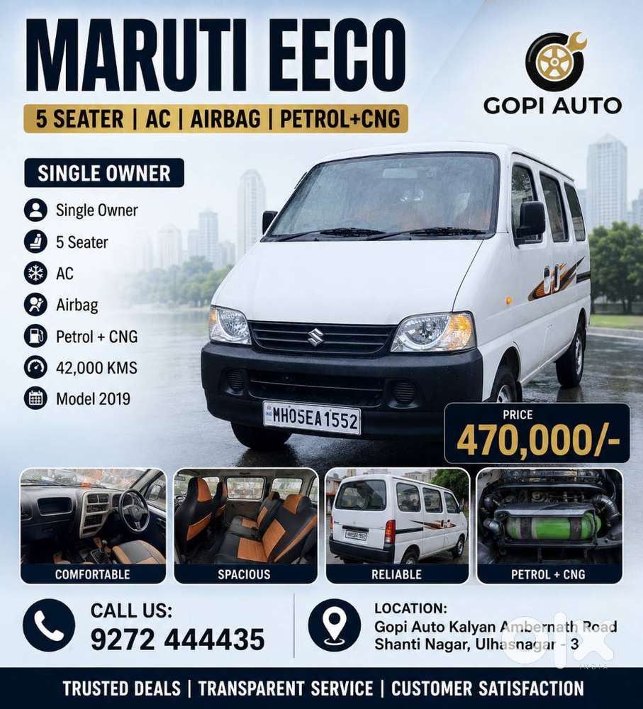 Maruti Suzuki Eeco 5 Str Ac(o) Cng, 2019, Cng & Hybrids
