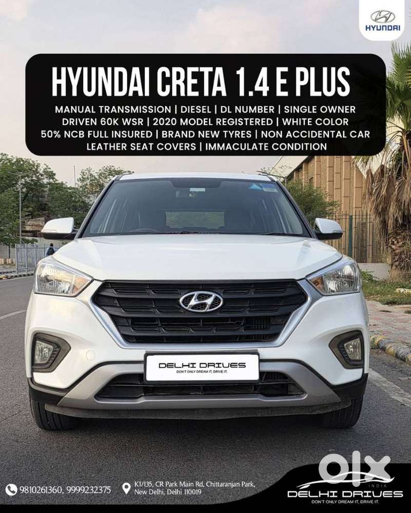 Hyundai Creta 1.4 E Plus Diesel, 2020, Diesel