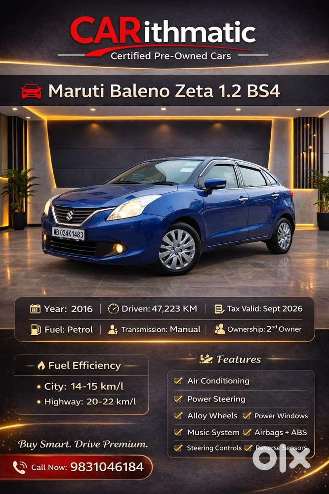 Maruti Suzuki Baleno 1.2 Zeta, 2016, Petrol